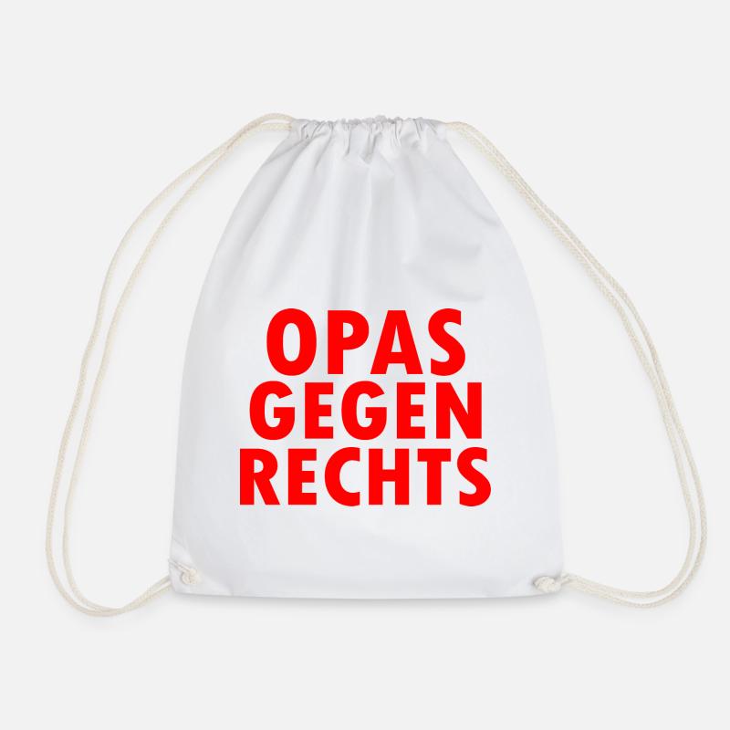 Opas gegen rechts - Turnbeutel - Weiß