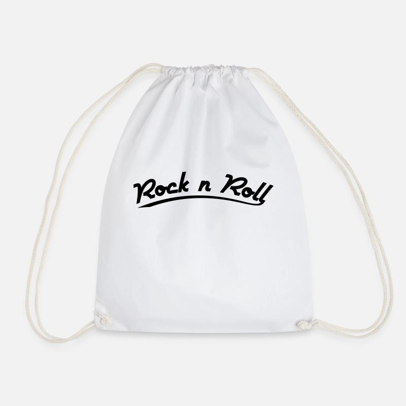 rock n roll design retro vintage style - Turnbeutel - Weiß