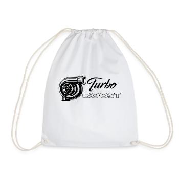 Turbo Boost - Turnbeutel - Weiß - Vorne