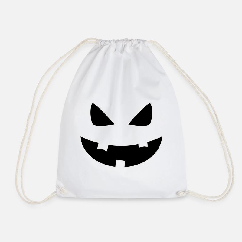 Halloween scary face - Drawstring Bag - white