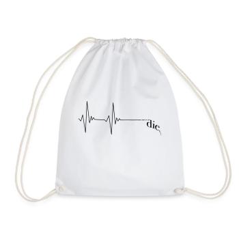 The or live ECG - Drawstring Bag - white - Front