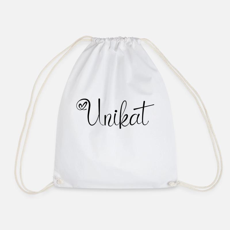 Unique piece - Drawstring Bag - white