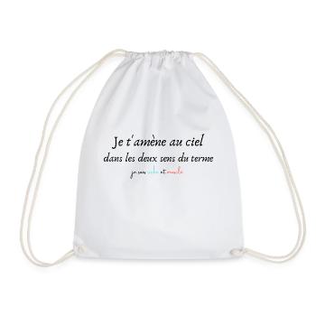 Je t'ammène au ciel dans les deux sens - Sac de sport léger - blanc - Devant