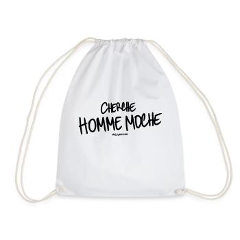 Cherche homme moche - Sac de sport léger - blanc - Devant