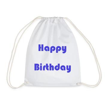ALLES GUTE ZUM GEBURTSTAG. ALLES GUTE ZUM GEBURTSTAG. JAHRESTAG. - Turnbeutel - Weiß - Vorne