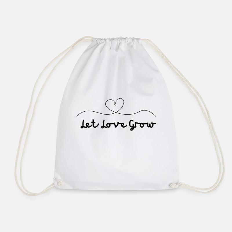 Let Love Grow - Turnbeutel - Weiß