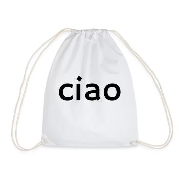 Ciao – Klassisches italienisches Grußdesign - Turnbeutel - Weiß - Vorne