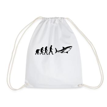 Évolution du requin - Sac de sport léger - blanc - Devant