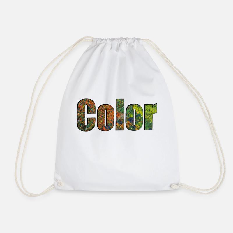 Color - Drawstring Bag - white
