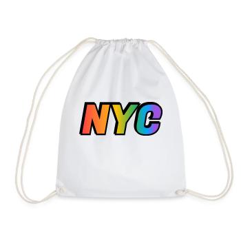 Gay NYC - Drawstring Bag - white - Front