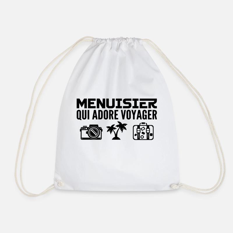 Voyageurs & Menuisiers : Passion & Découverte - Sac de sport léger - blanc