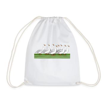 Geese - Drawstring Bag - white - Front