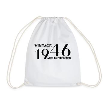 Vintage 1946 aged to perfection - Drawstring Bag - white - Front