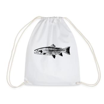 fish131 - Drawstring Bag - white - Front