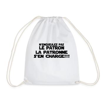 n'engueulez pas le patron - Sac de sport léger - blanc - Devant