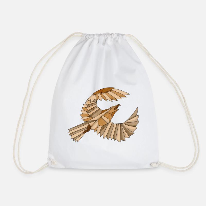 Vector Eagle Vintage T Shirt - Drawstring Bag - white