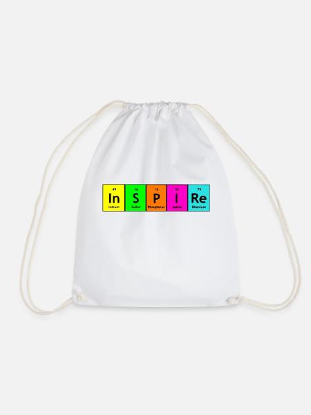 Inspire- Inspiriert Periodensystem bunt - Turnbeutel - Weiß