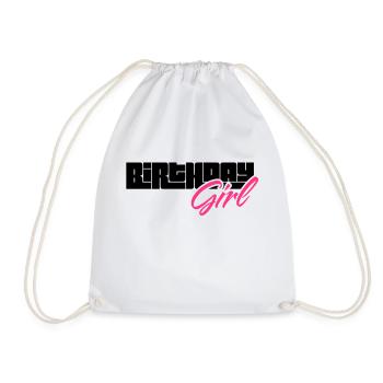 birthday girl - Drawstring Bag - white - Front