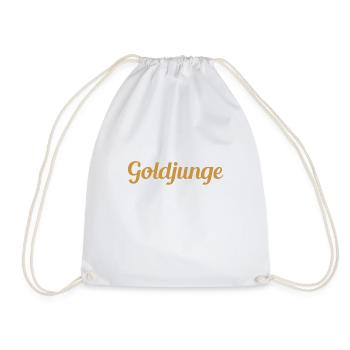 Goldjunge Schriftzug - Turnbeutel - Weiß - Vorne