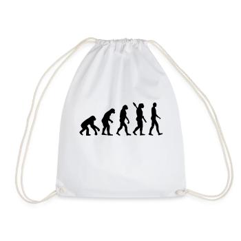 Evolution - Drawstring Bag - white - Front
