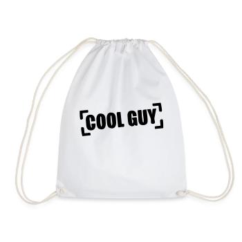 cool_guy_stamp_a1 - Drawstring Bag - white - Front