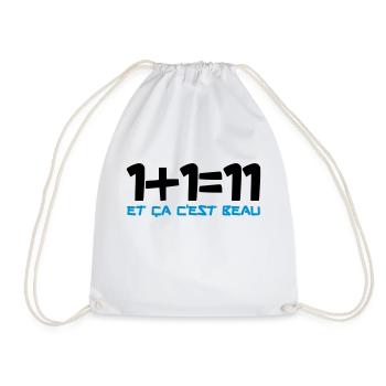 1+1=11 et ça c'est beau - Sac de sport léger - blanc - Devant