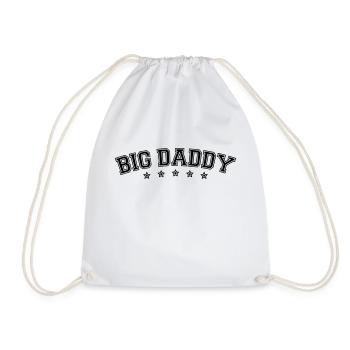Logo Vatertag Big Daddy Held Papa Vater - Turnbeutel - Weiß - Vorne