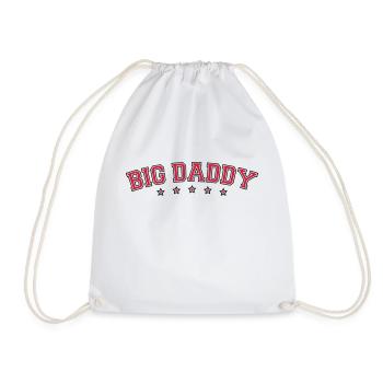 Logo Vatertag Big Daddy Held Papa Vater - Turnbeutel - Weiß - Vorne