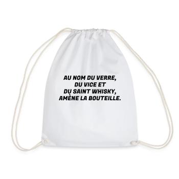 Alcool / Humour / Alcoolo / Alcolo / Apéro / Fête - Sac de sport léger - blanc - Devant