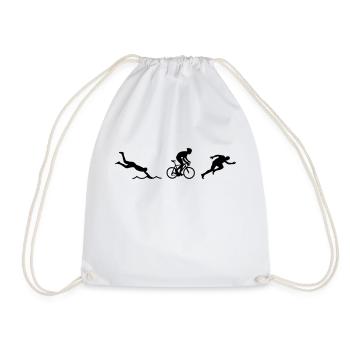 triathlon - Drawstring Bag - white - Front