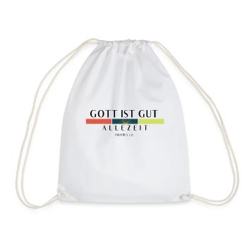 Gott ist gut/ALLEZEIT - Turnbeutel - Weiß - Vorne