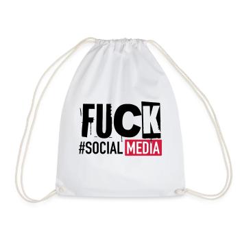 #FUCK SOCIAL MEDIA - Turnbeutel - Weiß - Vorne