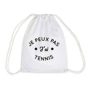 Je peux pas j'ai Tennis - Sac de sport léger - blanc - Devant