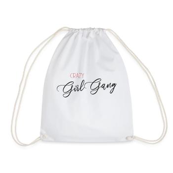 Crazy Girl Gang - Drawstring Bag - white - Front