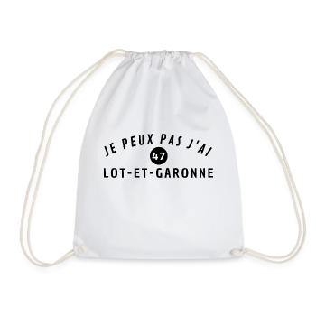 Je peux pas j'ai Lot-et-Garonne 47 - Sac de sport léger - blanc - Devant