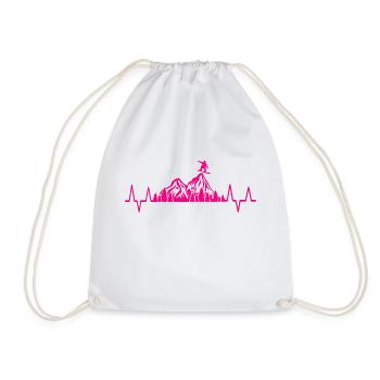 Snowboard Snowboarder - Drawstring Bag - white - Front