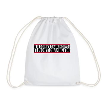 Séance d’entraînement Fitness Motivation Citation - Sac de sport léger - blanc - Devant