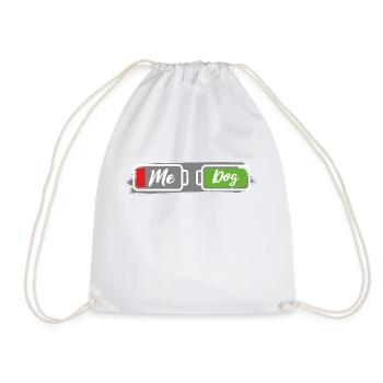 Moi et mon chien batterie vide - Sac de sport léger - blanc - Devant