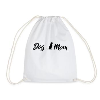 Maman de chien noir - Sac de sport léger - blanc - Devant