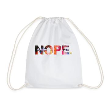 NOPE - sei kein ja-Sager! - Turnbeutel - Weiß - Vorne