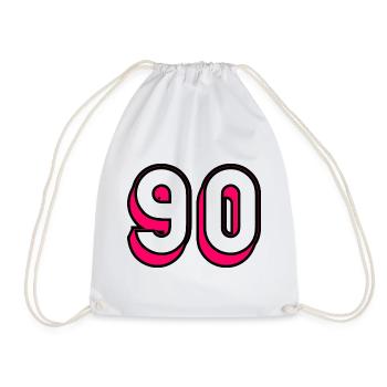 90. HAPPY BIRTHDAY. HAPPY BIRTHDAY - Drawstring Bag - white - Front