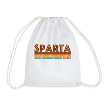 Vintage 1980s Style Sparta Greece - Sac de sport léger - blanc - Devant