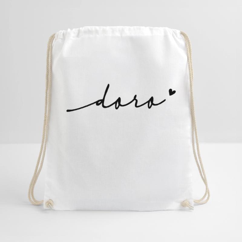 Doro Cursive Name Drawstring Bag