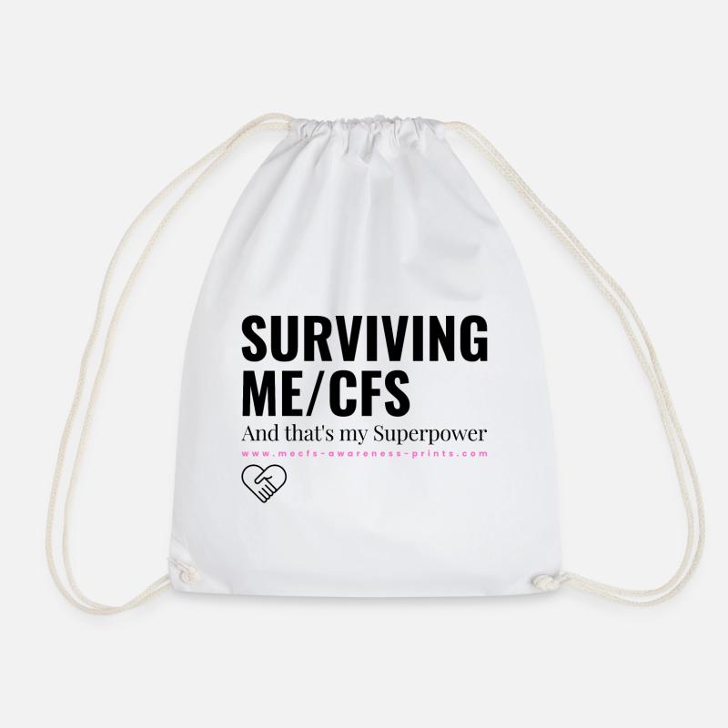 Surviving ME/CFS - pink 💗 - Turnbeutel - Weiß