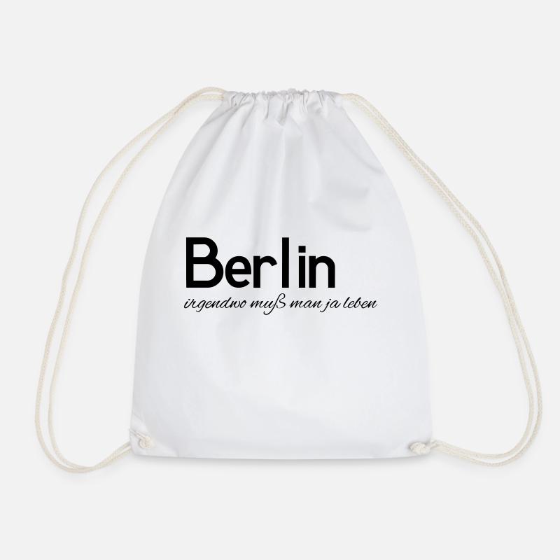 Leben in Berlin - Turnbeutel - Weiß