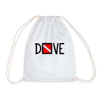 Plongée Plongeur Down Flag Plongée sous-marine Taucher Tauchen - Sac de sport léger - blanc - Devant
