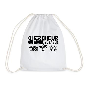 Voyageurs & Chercheurs : Passion & Découverte - Sac de sport léger - blanc - Devant