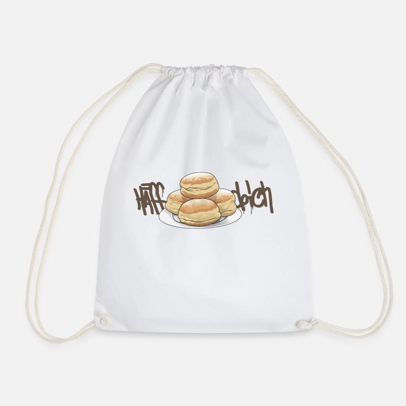 Hefeteig // Krapfen // Illustration - Turnbeutel - Weiß