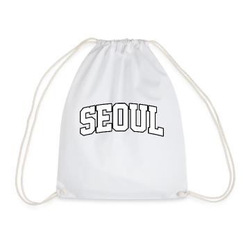 Seoul-Logo: College-Design im koreanischen Stil - Turnbeutel - Weiß - Vorne