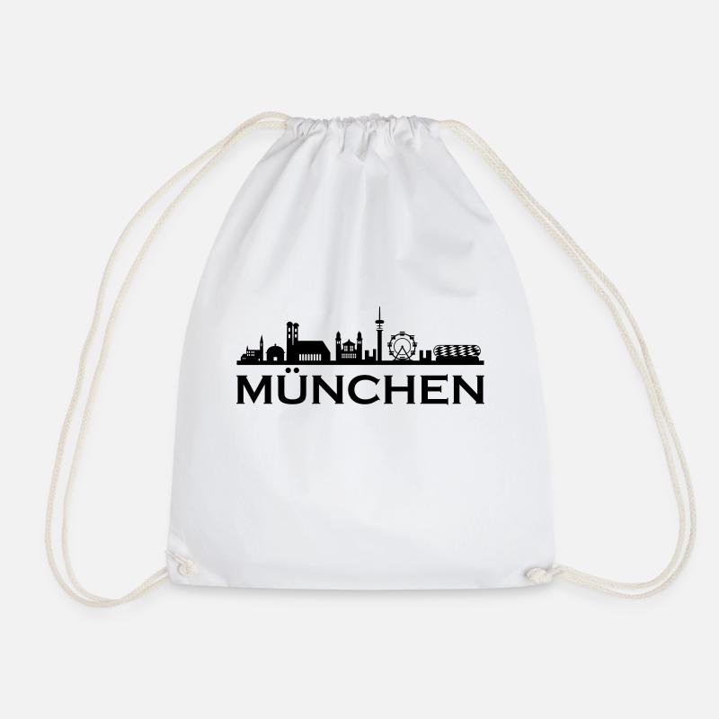 München Skyline - Turnbeutel - Weiß